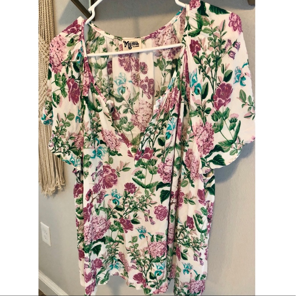 Show Me Your Mumu Poppies & Cream Top